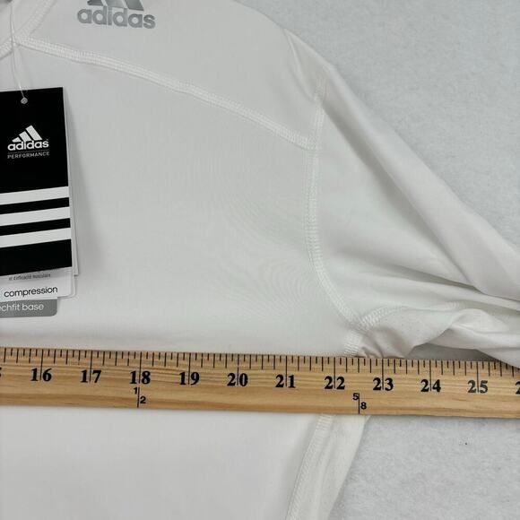 Adidas Performance Techfit Compression Base Layer Top White Size 2XL - Picture 12 of 14